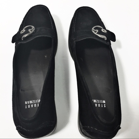 Stuart Weitzman Suede Schooldays Platform Loafers - Picture 4 of 7